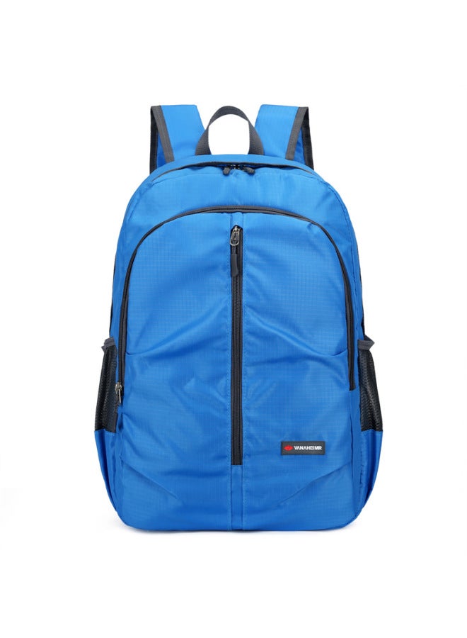 Ultra-Light Portable Folding Travel Backpack Unisex Outdoor Sports Hiking Mountain Climbing Bag Oxford Cloth Pure Color Camping Riding-Color:Purple-Capacity:Below 20L - Image 4